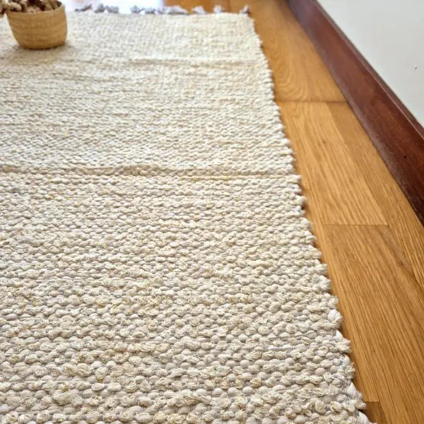 Medium Cream Glitter Rug - 70x140cm - Tradional Rug
