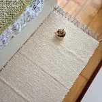 Medium Cream Glitter Rug - 70x140cm - Tradional Rug