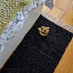 Runner Rug Black Silver Glitter - 50x200cm - Traditional Rug