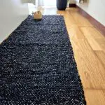 Runner Rug Black Silver Glitter - 50x200cm - Traditional Rug
