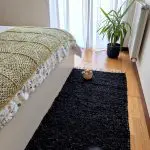 Medium Black Silver Glitter Rug - 70x140cm - Traditional Rug