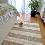 Medium Cream and Light Brown Rug - 70x140cm - Traditional Rug