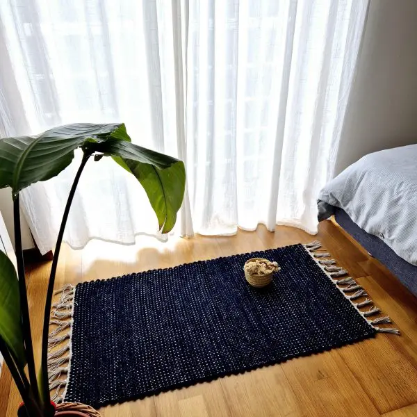 Small Dark Blue Rug - 50x100cm - Traditional Rug