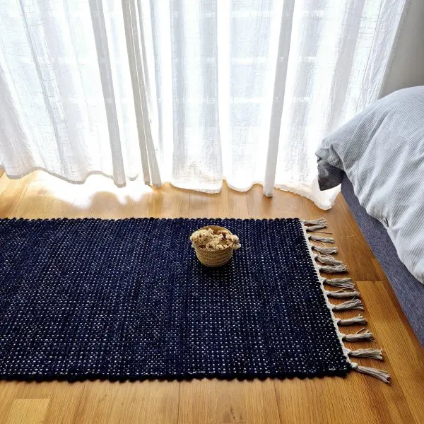 Small Dark Blue Rug - 50x100cm - Traditional Rug
