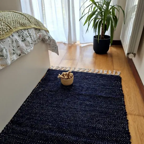 Medium Dark Blue Rug - 70x140cm - Traditional Rug