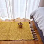 Small Mustard Yellow Cream Rug - 50x100cm - Traditional Rug