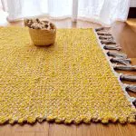 Small Mustard Yellow Cream Rug - 50x100cm - Traditional Rug
