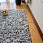 Medium Black Grey Silver Glitter Rug - 70x140cm - Traditional Rug