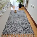 Medium Black Grey Silver Glitter Rug - 70x140cm - Traditional Rug