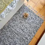 Medium Black Grey Silver Glitter Rug - 70x140cm - Traditional Rug