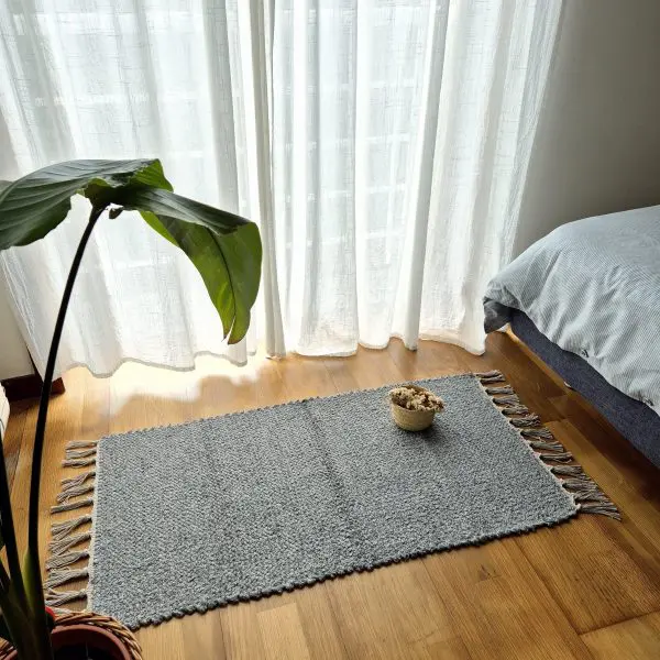 Small Light Grey Rug - 50x100cm - Traditional Rug