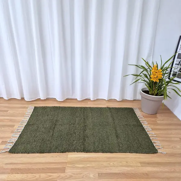 Large Forest Green Rug - 100x150cm - Traditonal Rug
