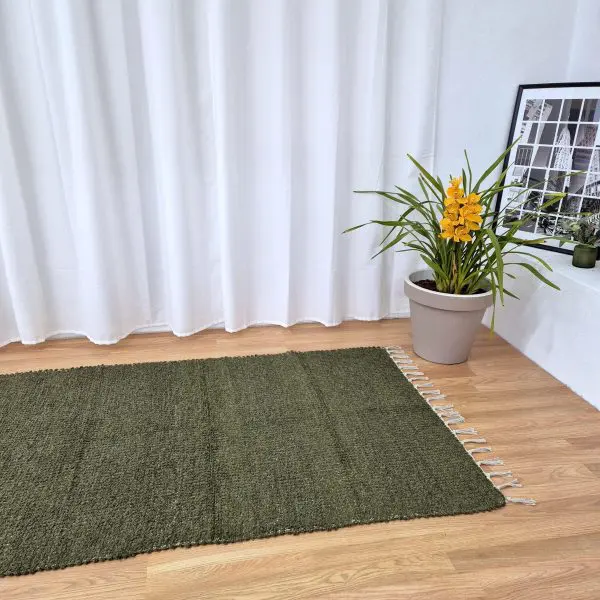 Large Forest Green Rug - 100x150cm - Traditonal Rug
