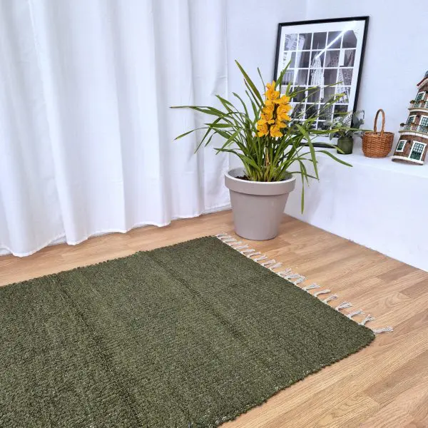 Large Forest Green Rug - 100x150cm - Traditonal Rug