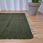 Large Forest Green Rug - 100x150cm - Traditonal Rug