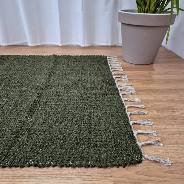 Large Forest Green Rug - 100x150cm - Traditonal Rug