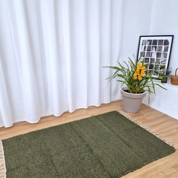 Large Forest Green Rug - 100x150cm - Traditonal Rug
