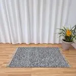 Large Black Grey Silver Glitter Rug - 100x150cm - Traditional Rug