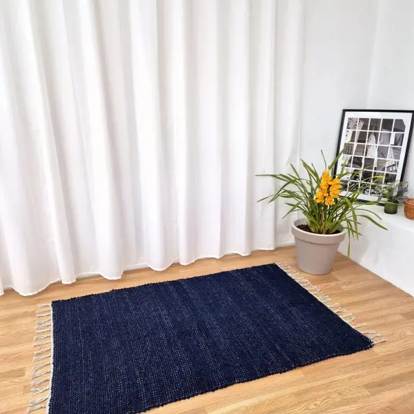 Large Dark Blue Rug - 100x150cm - Traditional Rug
