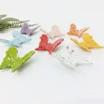 Ceramic Glazed Butterflies With Colorful Spots