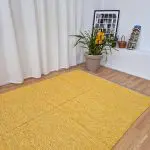 Large Mustard Yellow Cream Rug - 150x200cm - Traditional Rug
