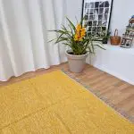 Large Mustard Yellow Cream Rug - 150x200cm - Traditional Rug
