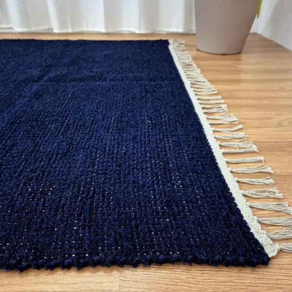 Large Dark Blue Rug - 150x200cm - Traditional Rug