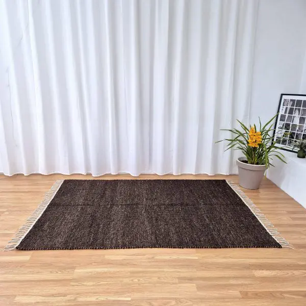 Large Cocoa Brown Rug - 150x200cm - Traditional Rug