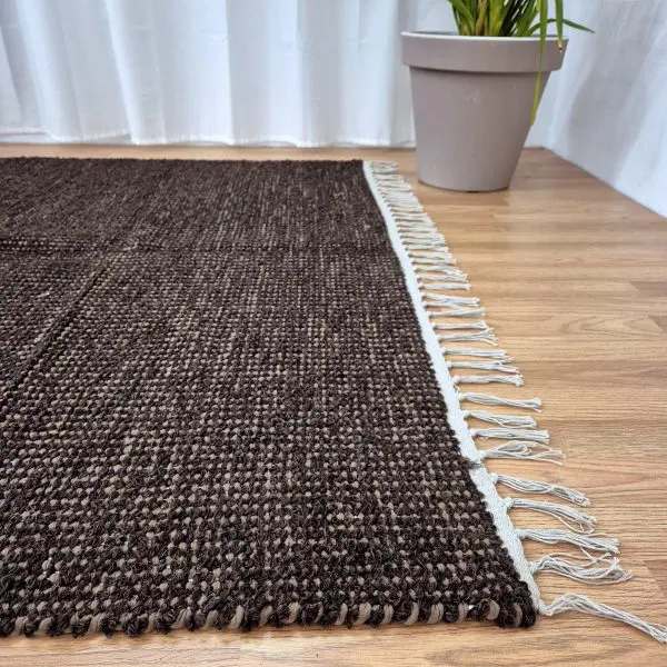 Large Cocoa Brown Rug - 150x200cm - Traditional Rug