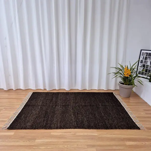 Large Cocoa Brown Rug - 150x200cm - Traditional Rug
