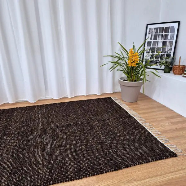 Large Cocoa Brown Rug - 150x200cm - Traditional Rug