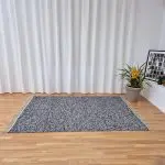 Large Black Grey Silver Glitter Rug - 150x200cm - Traditional Rug