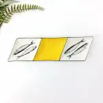 Ceramic Divided Plate With Sardines