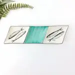 Ceramic Divided Plate With Sardines