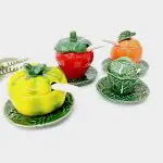 Ceramic Sugar Bowl - Fruits and Vegetables Shaped