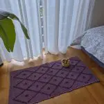 Small Purple Grape Rug - 50x100cm - Knotted Rug