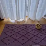 Small Purple Grape Rug - 50x100cm - Knotted Rug
