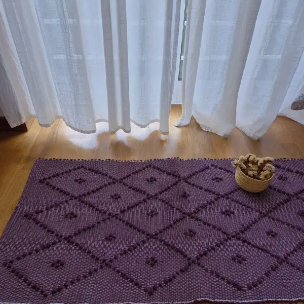 Small Purple Grape Rug - 50x100cm - Knotted Rug