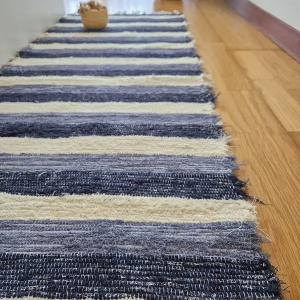 Runner Rug Cream Black Grey - 50x200cm - Soft Rug