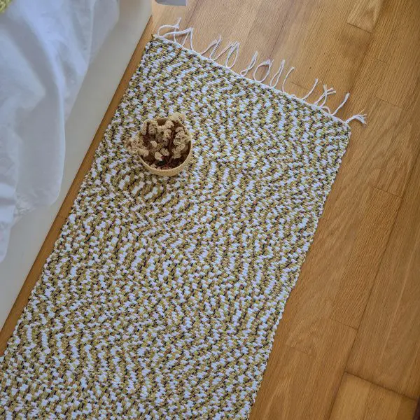 Long Rug Runner White Green Black - 50x300cm - Traditional Rug