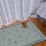 Small Green Rug - 50x90cm - Knotted Rug