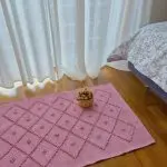 Small Pink Rug - 50x90cm - Knotted Rug