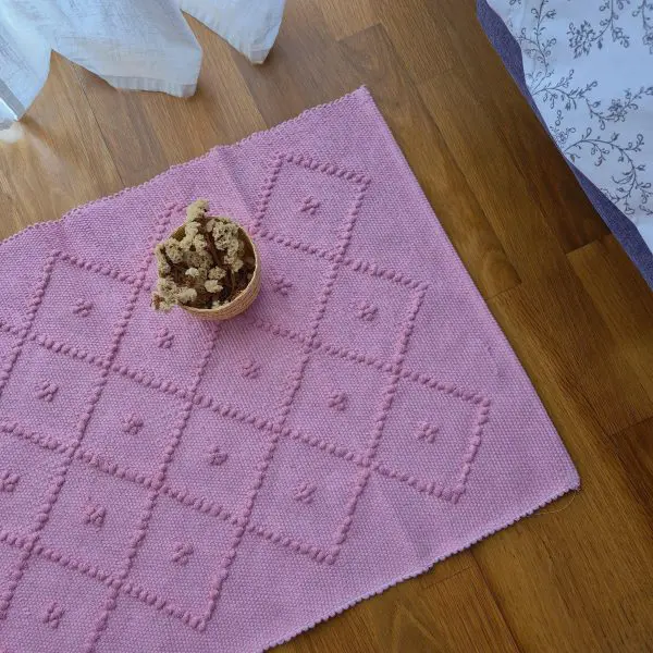 Small Pink Rug - 50x90cm - Knotted Rug