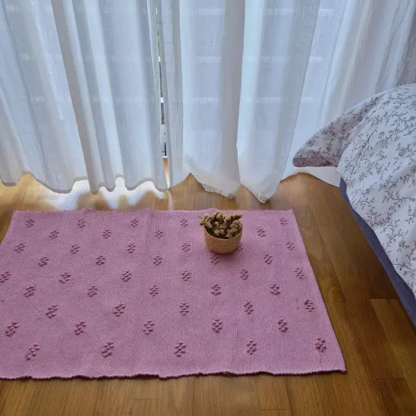 Small Pink Rug - 50x90cm - Knotted Rug