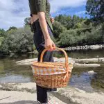 Round Wicker Picnic Basket