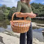 Round Wicker Picnic Basket