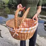 Round Wicker Picnic Basket