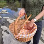 Round Wicker Picnic Basket