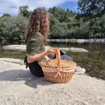 Round Wicker Picnic Basket