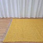Large Mustard Yellow Cream Rug - 150x200cm - Traditional Rug